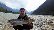 Ed Rainbow trout April, Slovenia fly fishing